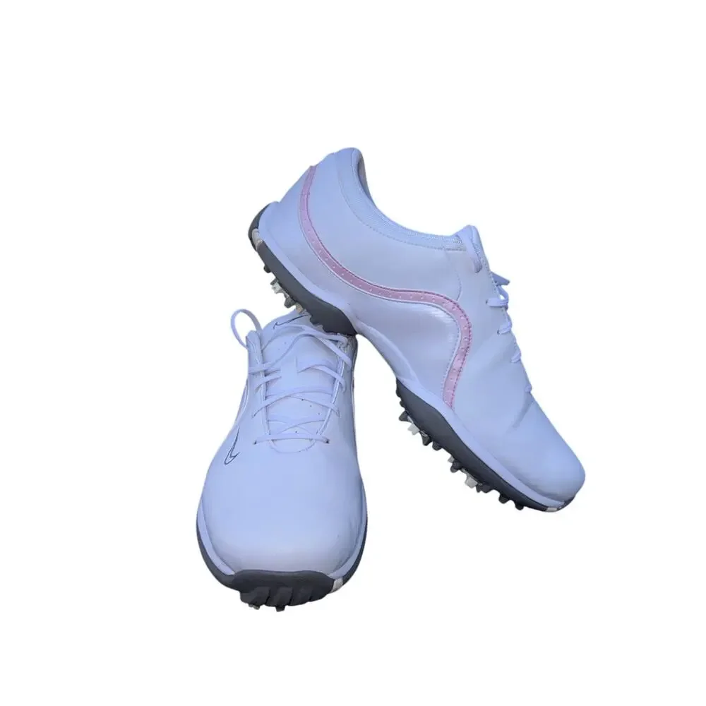 Nike Vapor Golf Shoes Cleats White Pink Foam (AQ2324-101) Comfort Womens 8 EUC